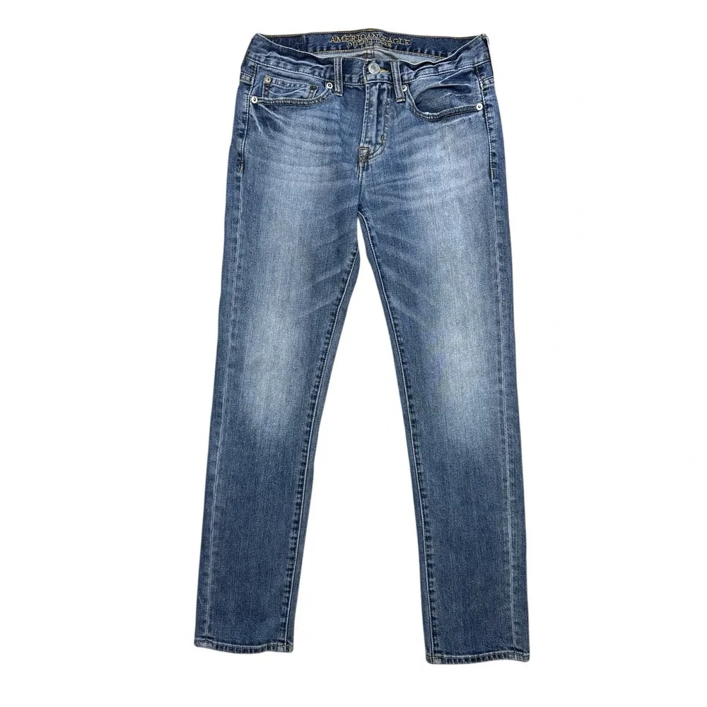 American Eagle Skinny Jeans 29/29‎ Blue Denim Medium Wash Stretch